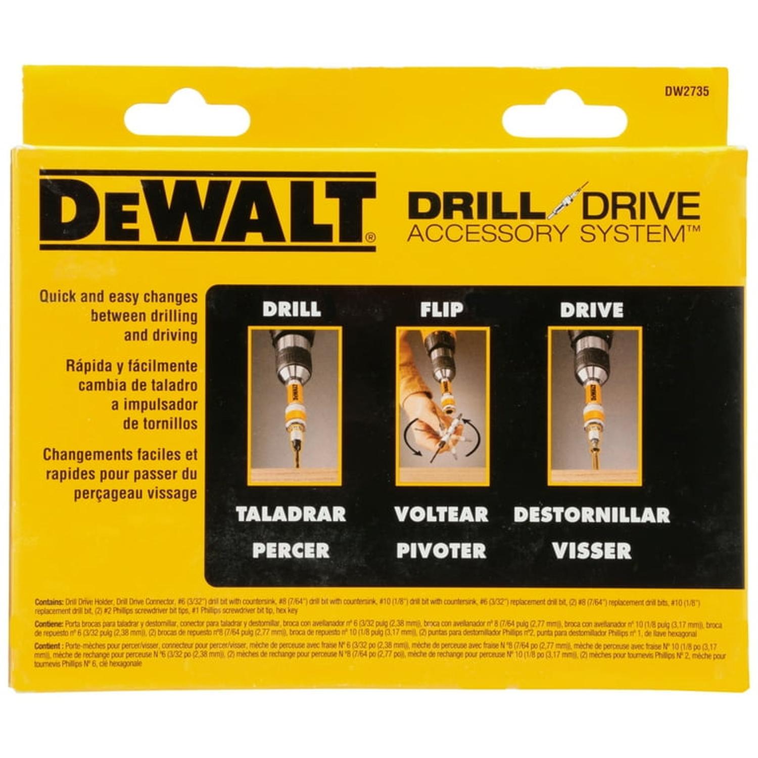 Set Adaptador Rápido Avellanador/Atornillador 6, 8 y 10 - DeWALT - Herram.cl