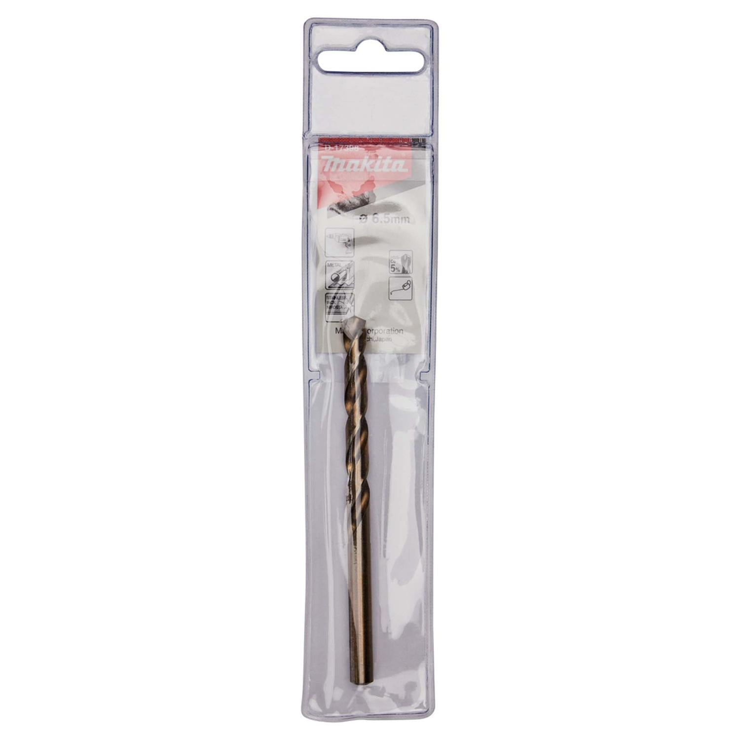Broca Para Metal HSS - Co (Cobalto 5%) 6.5x101mm - Makita - Herram.cl