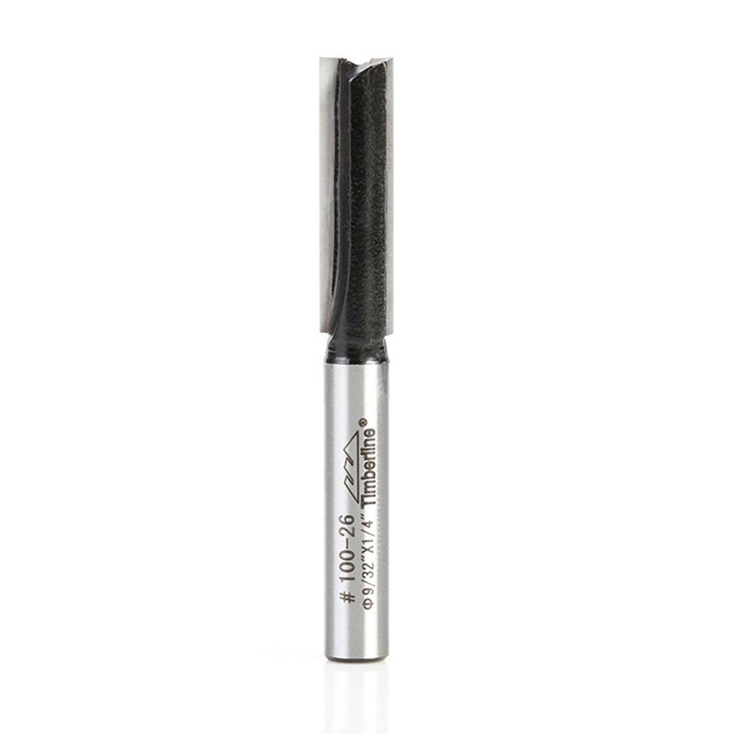 Fresa Recta 2 Filos 9/32''x1'' Toma 1/4'' - Timberline - Herram.cl
