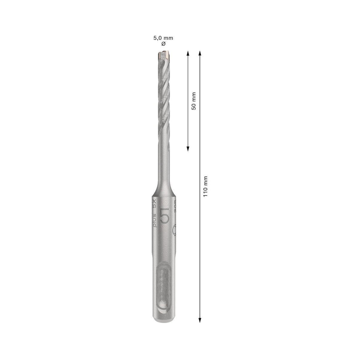 Broca Hormigón Bosch PRO SDS-Plus-5X 5x110mm 4 Filos - Herram.cl