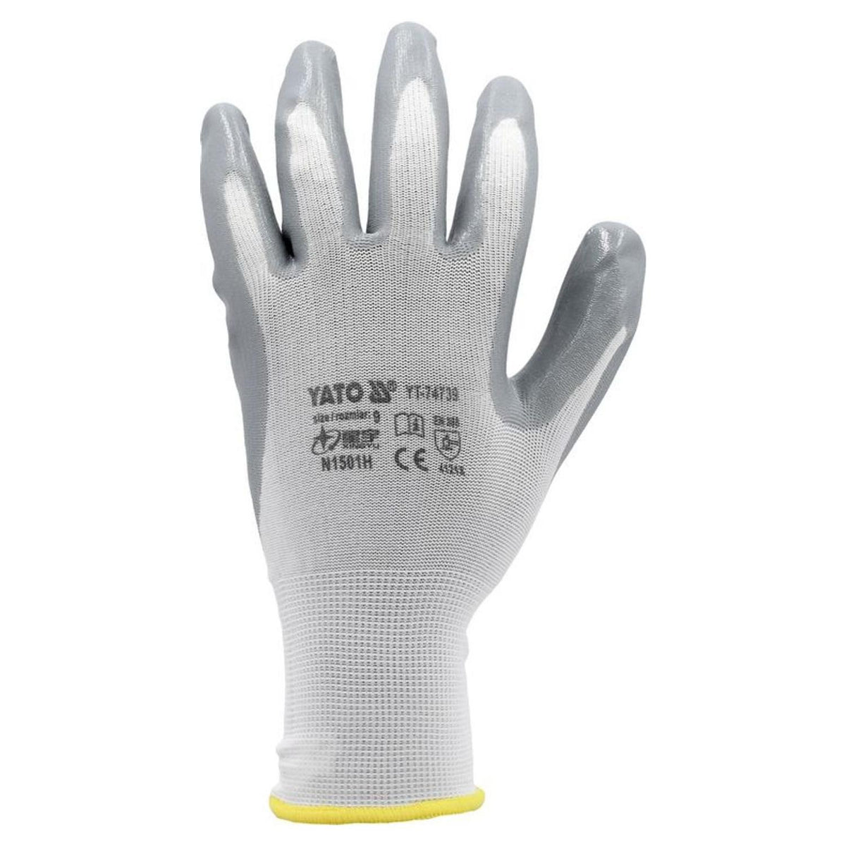Guantes Trabajo Nylon Nitrilo Talla 10 Yato YT-7474 - Herram.cl