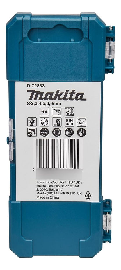 Set Broca Makita HSS - TiN Metal Surtido 6 Pzs Eco - Herram.cl
