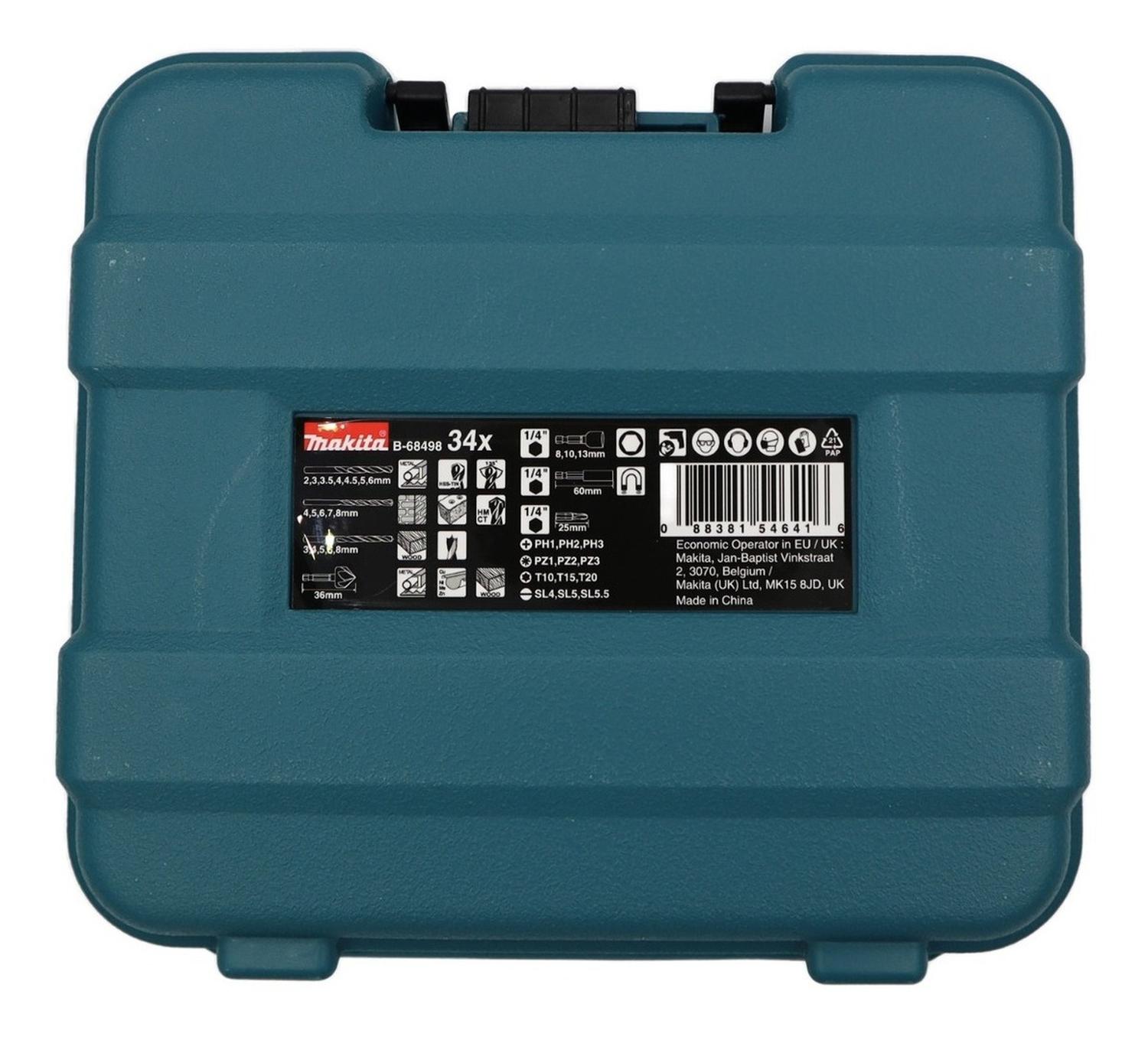 Set 34 Piezas Brocas Y Puntas Makita B - 68498 - Herram.cl