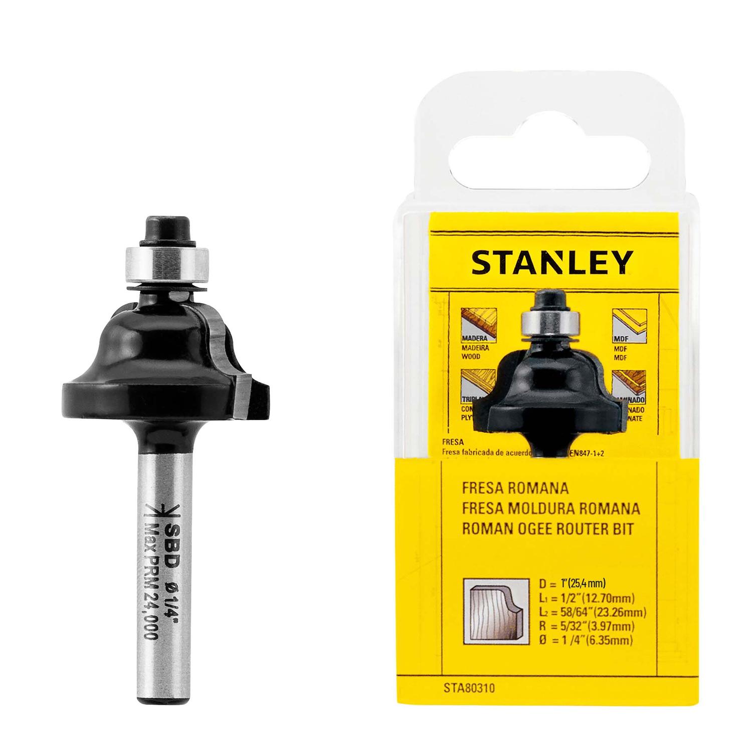 Fresa Romana Toma 1/4'' 1''x1/2'' - Stanley - Herram.cl