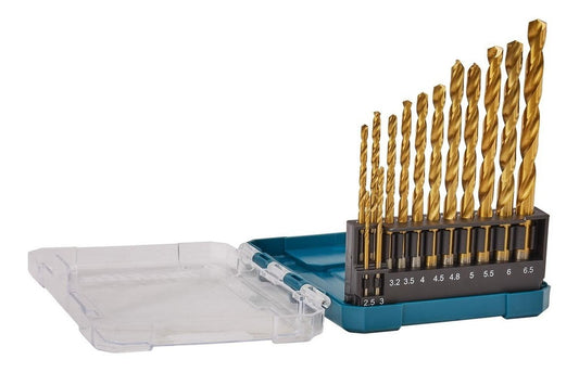 Set 13 Brocas HSS - tin Metal Surtido Makta D - 72855 - Herram.cl