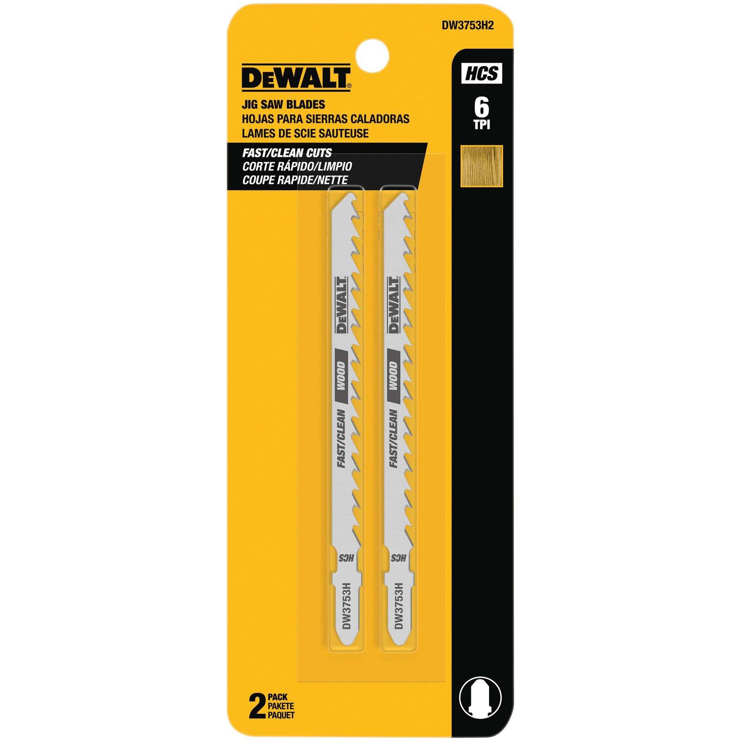 Hojas De Calar HCS Corte Rapido 4'' / 6 Tpi / 2 Pzas - DeWALT - Herram.cl