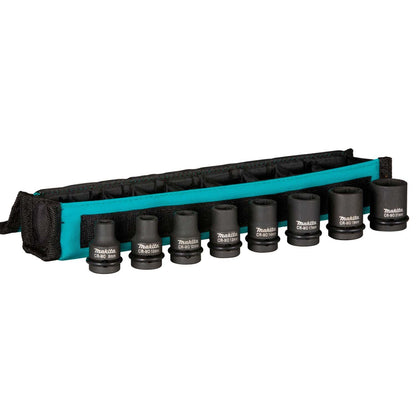 Juego de Dados de Impacto 1/2'' (8 - 21mm) 8 pzas - Makita - Herram.cl