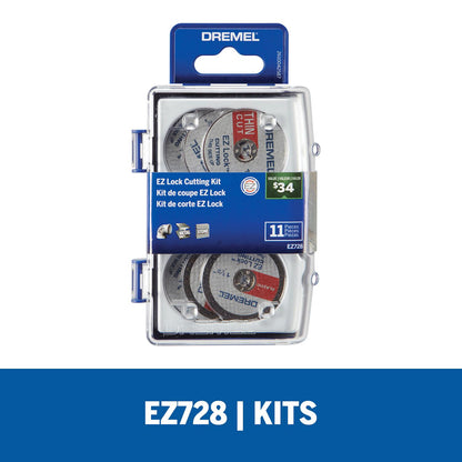 Micro Kit Discos de Corte EZ - LOCK (EZ728) 11 PZAS - Dremel - Herram.cl