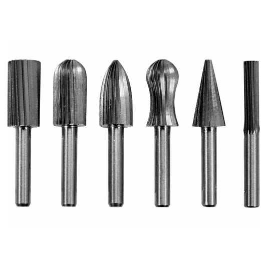 Juego de Fresas rotativas HSS Vástago 6mm 6 Pzas - Yato - Herram.cl