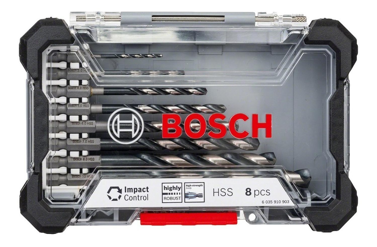 Set De 8 Brocas Impact Control HSS Toma 1/4 Bosch - Herram.cl