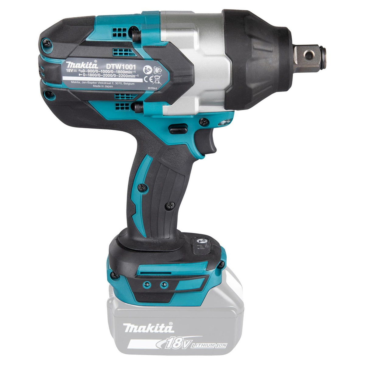 Llave de Impacto Inalámbrica Makita DTW1001 18V 3/4'' 1050Nm - Herram.cl