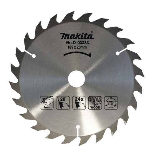 Disco De Sierra 6 - 1/2''x2x20mm 24 D Madera - Makita - Herram.cl