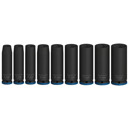 Juego de Dados Largos PRO Impact 1/4'' 9 Pzas - Bosch - Herram.cl
