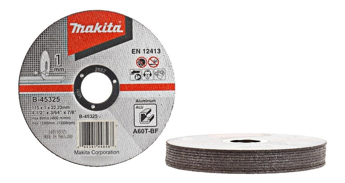 Discos Corte Aluminio 4 1/2'' X 1mm - Makita - Herram.cl