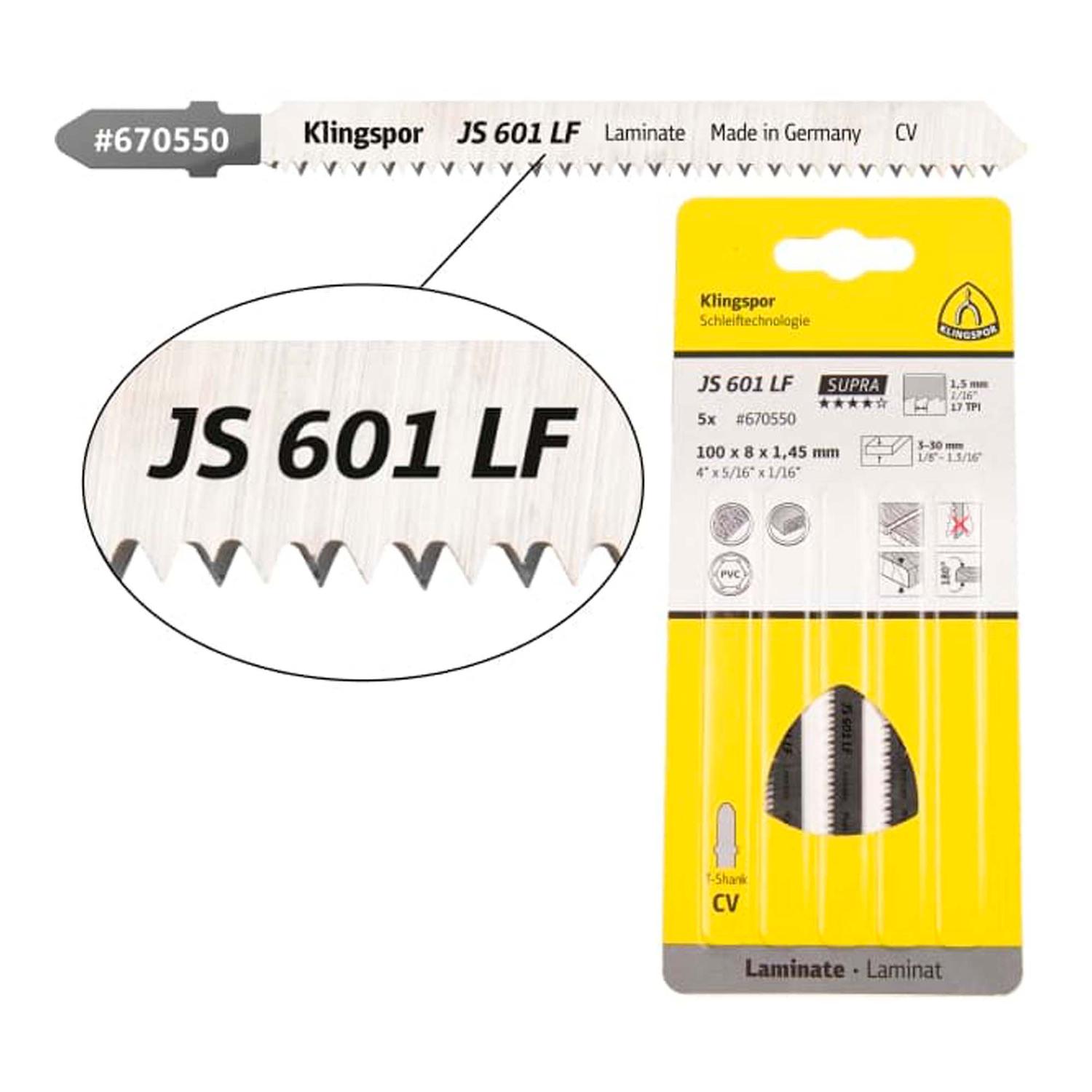 Hoja de Calar JS601 LF Laminados 100mm 5 Pzas. - Klingspor - Herram.cl