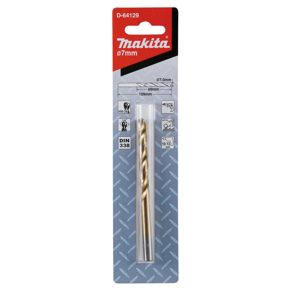 Broca Metal HSS-Tin 7x109mm - Makita - Herram.cl