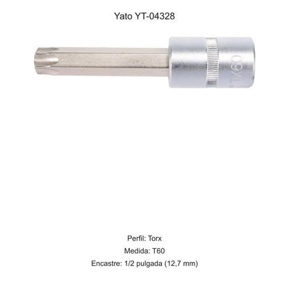Dado Punta Torx T60 1/2'' 100mm Yato YT-04328 - Herram.cl