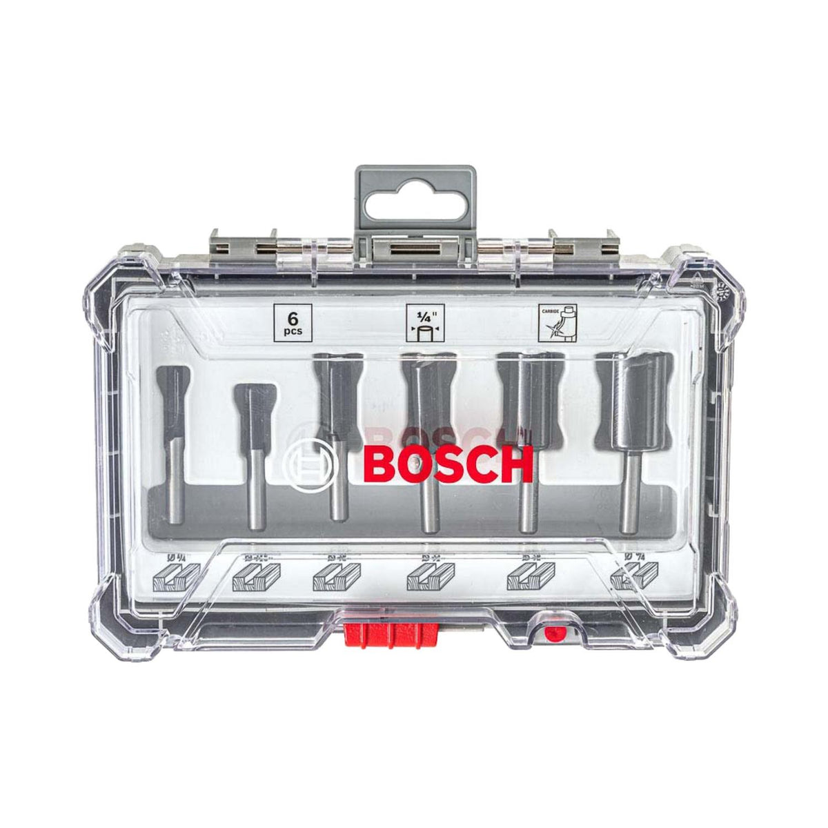Set 6 Fresas Rectas Router Bosch Vástago 1/4'' Madera - Herram.cl