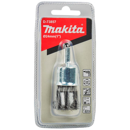 Grata Pincel Acero Trenzado 24mm (1'') Toma 1/4'' - Makita - Herram.cl