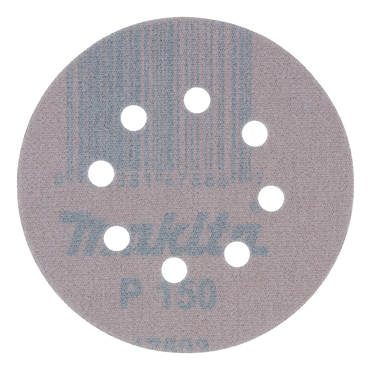 Pack 10 Discos Lija Con Velcro 125mm G150 - Makita - Herram.cl