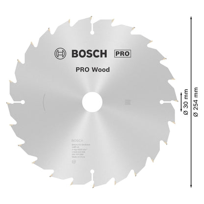 Disco De Sierra Circular PRO Wood 10''x2,5x30mm 24 D - Bosch - Herram.cl
