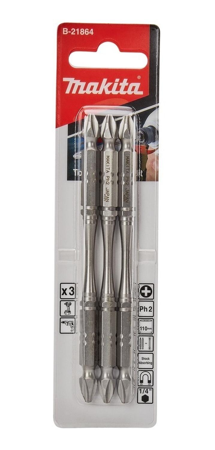 Punta De Torsion PH2 - 110mm 3 PZAS - Makita - Herram.cl