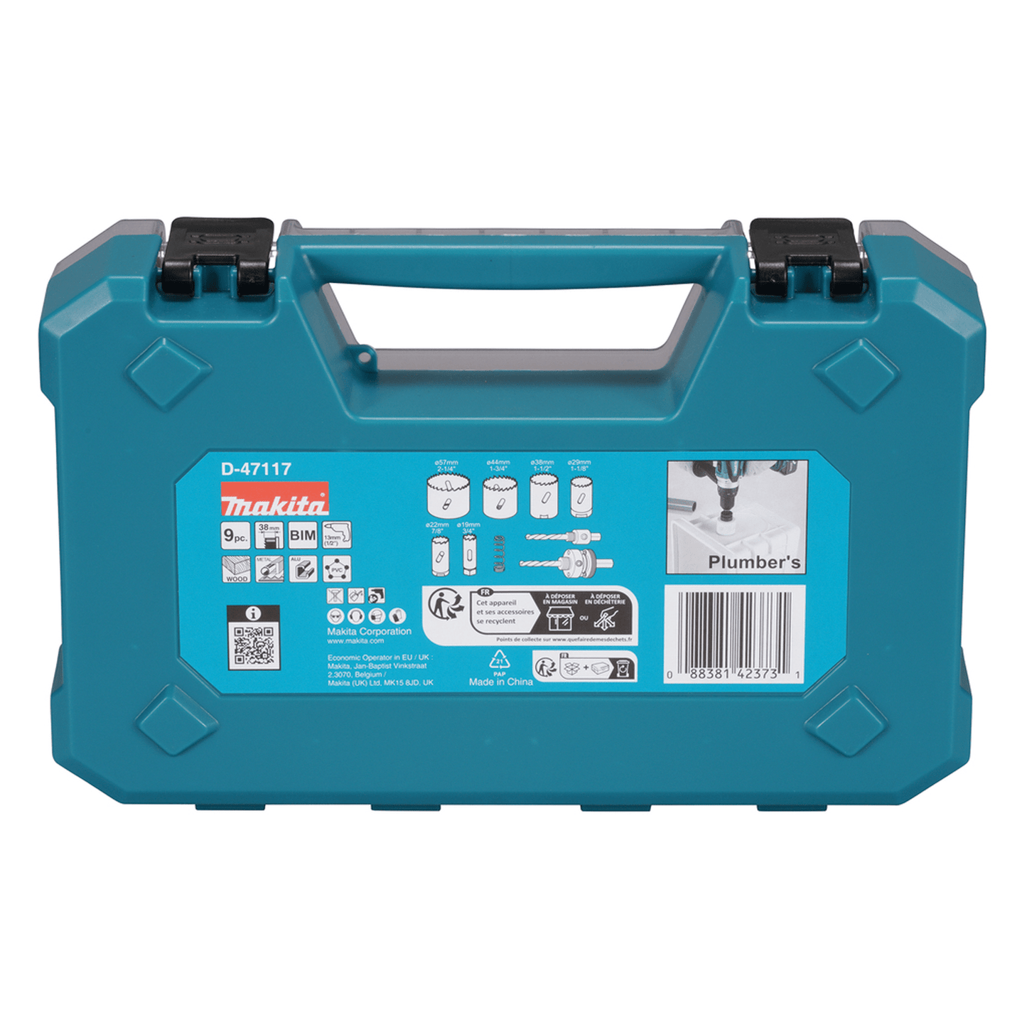 Set Sierras Copas BIM 19, 22, 29, 38, 44 y 57mm (Plomeria) 6 Pzas. - Makita - Herram.cl