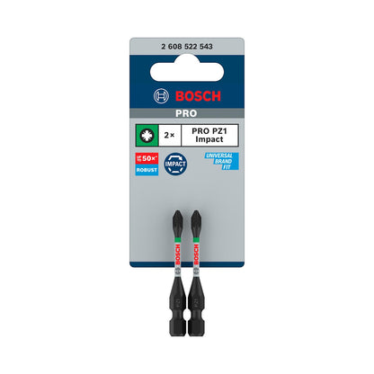 Puntas PRO Impact PZ1x55mm 2 Pzas - Bosch - Herram.cl