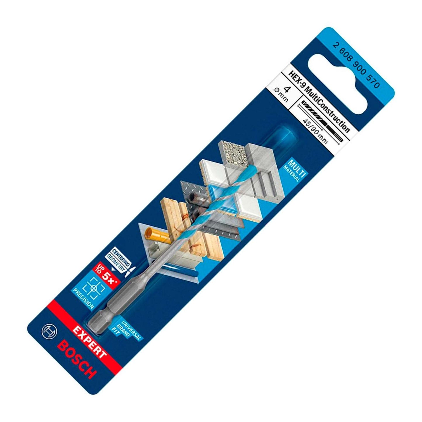 Broca Expert Hex - 9 Multiconstruction 4 x45x90mm - Bosch - Herram.cl
