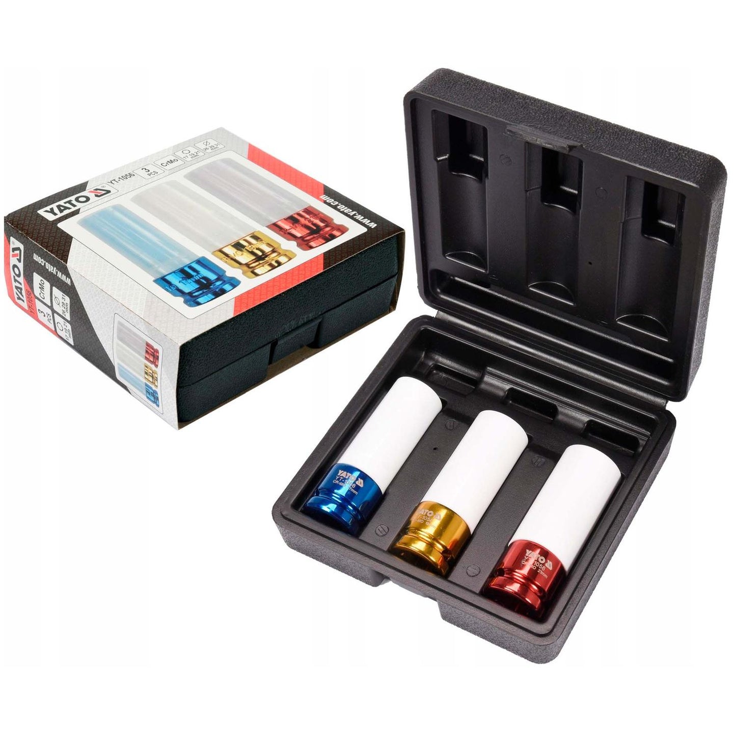 Juego De Dados De Impacto 1/2'' 17,19, 21mm / 3 Pzas - Yato - Herram.cl