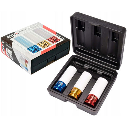 Juego De Dados De Impacto 1/2'' 17,19, 21mm / 3 Pzas - Yato - Herram.cl