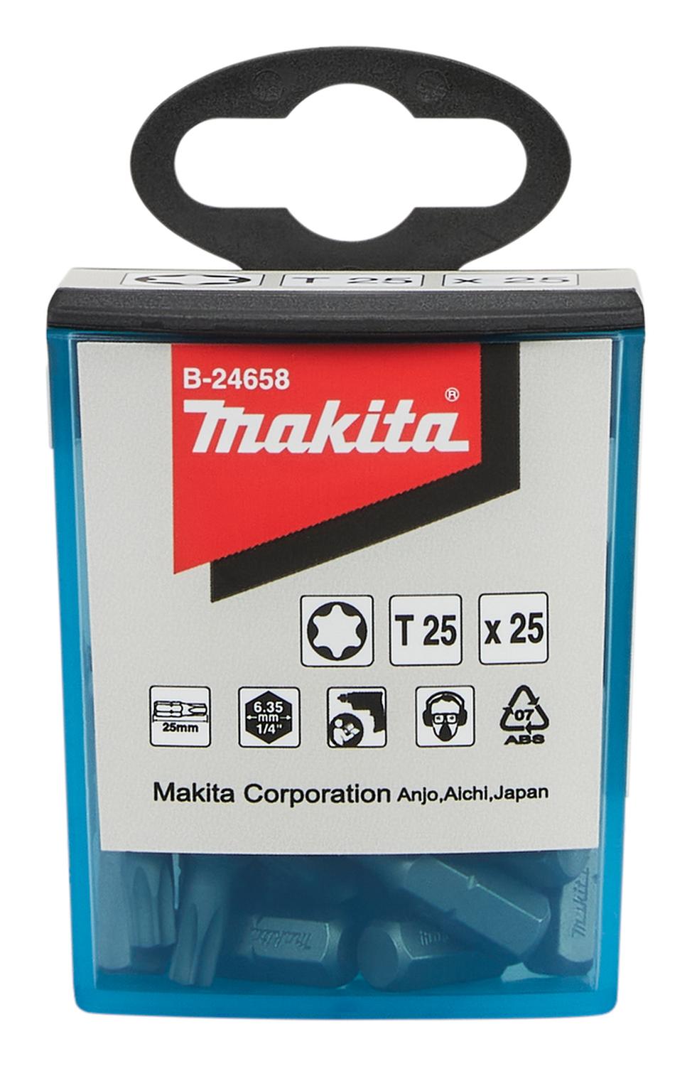 Pack 25 Puntas de Atornillar T25 x 25mm - Makita - Herram.cl