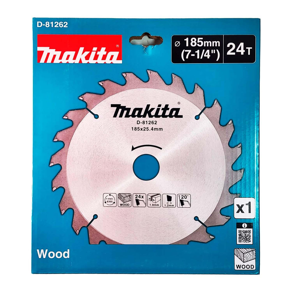 Disco Sierra Circular Makita para Madera 185mm 24D 25.4mm - Herram.cl