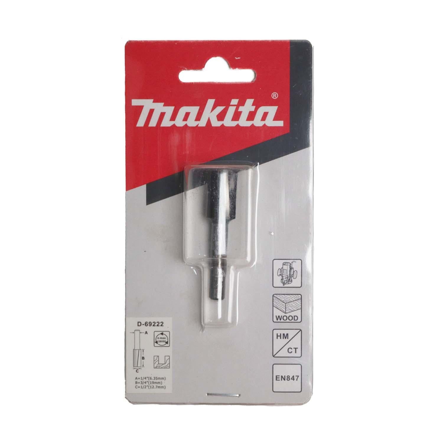 Fresa Para Amortajar 2 Filos1/2'' X 3/4'' Eje 1/4'' - Makita - Herram.cl