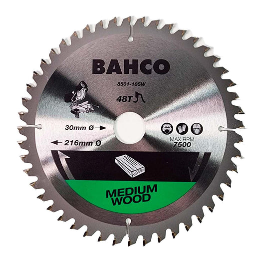 Disco De Sierra Circular 216x2.8x30mm 48 D Madera - Bahco - Herram.cl