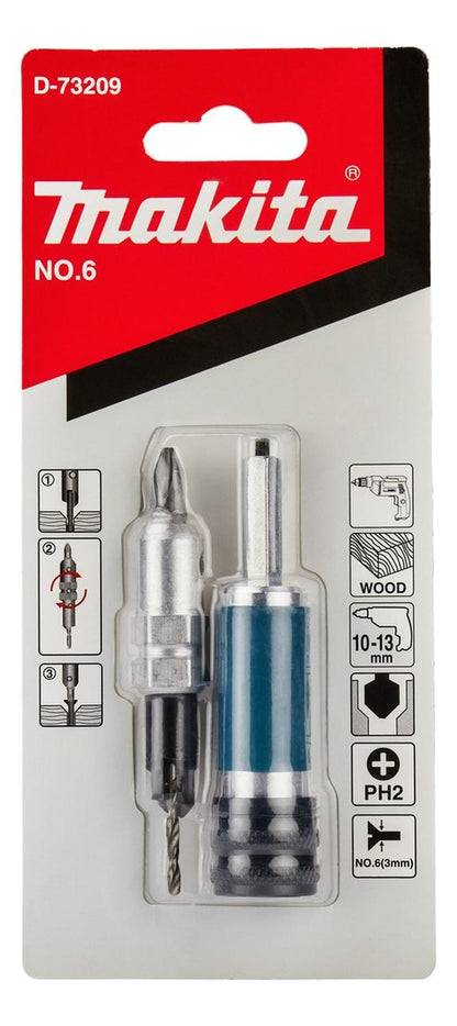 Avellanador Para Atornillar N6, Broca De 2,4mm Con Punta Ph2 - Herram.cl