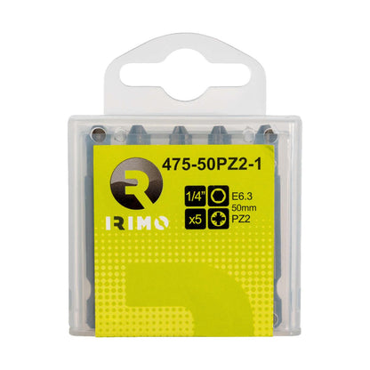Puntas de Atornillar PZ2x50mm 5 Pzas - Irimo - Herram.cl