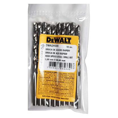 Brocas Para Metal HSS 5mm 10 Pzas - DeWALT - Herram.cl