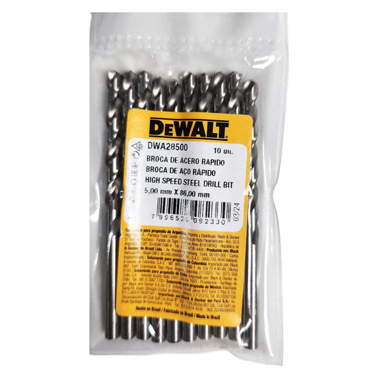 Brocas Para Metal HSS 5mm 10 Pzas - DeWALT - Herram.cl