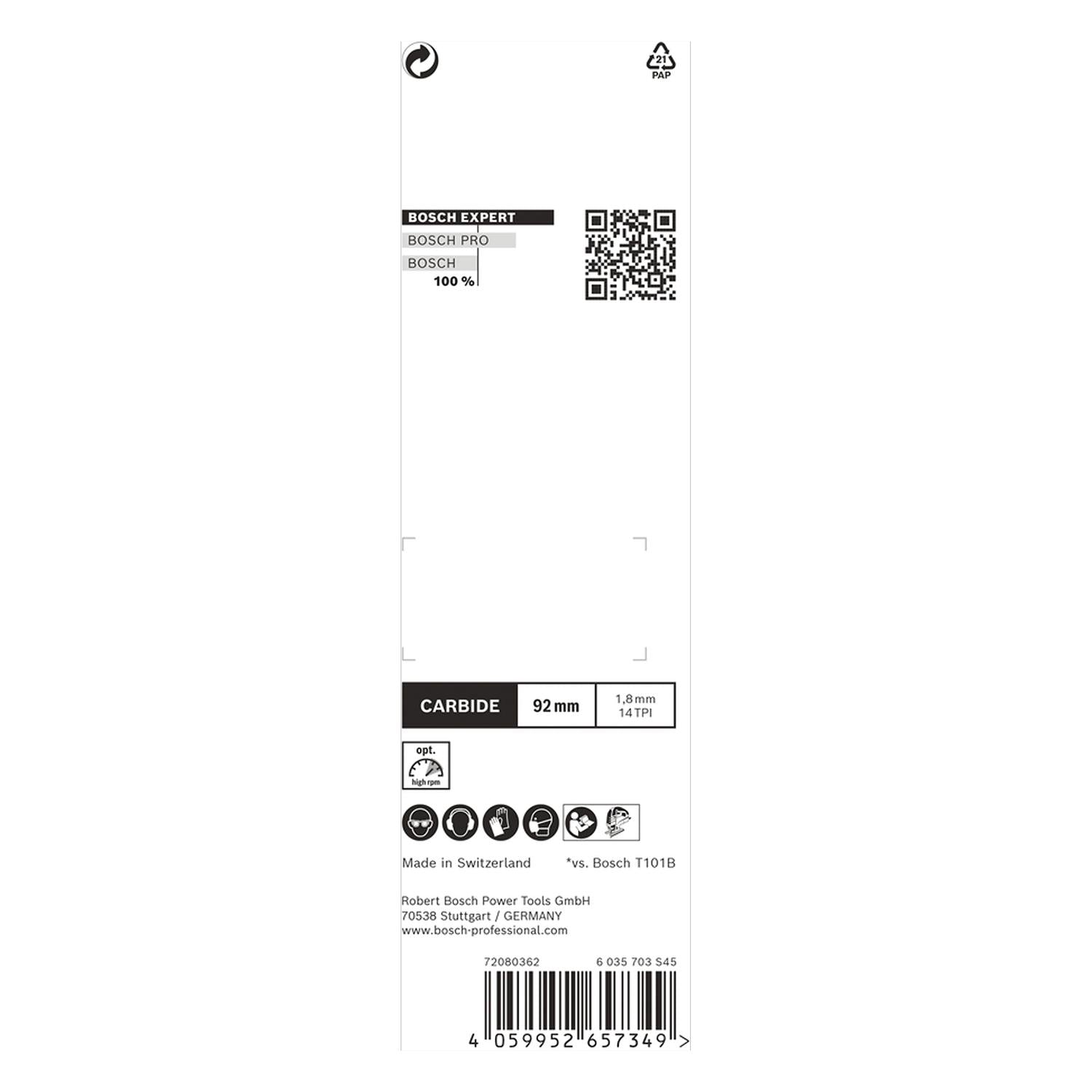 Hoja de Calar Laminate Clean T128BHM 2 Pzas - Bosch - Herram.cl