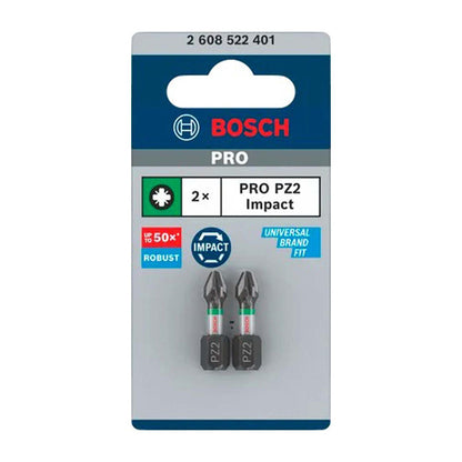Puntas PRO Impact PZ2x25mm 2 Pzas - Bosch - Herram.cl