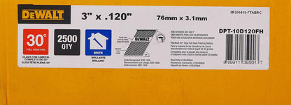 Caja De 2500 Clavos Encuadre 3'' DPT - 10D120FH - DeWALT - Herram.cl