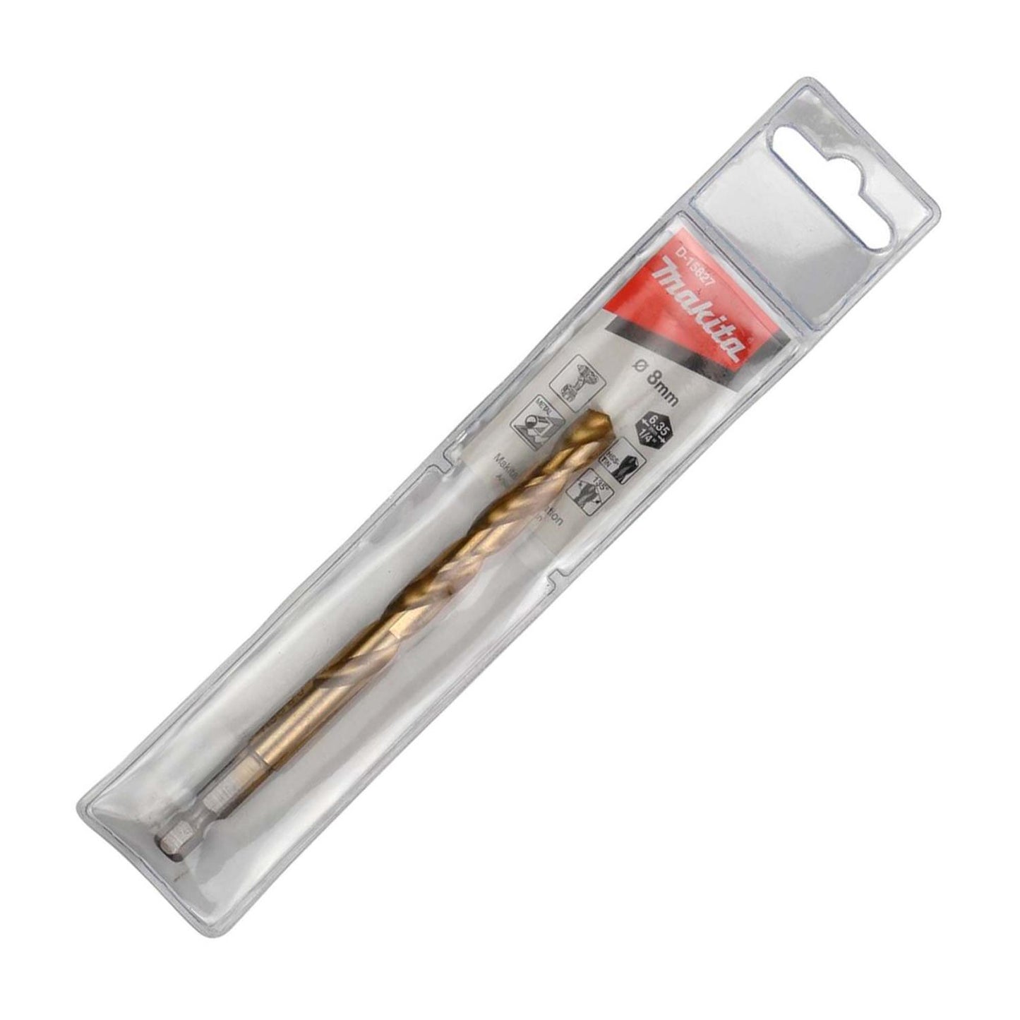 Broca Metal HSS - Tin 8x115mm (Toma Hex. 1/4'') - Makita - Herram.cl