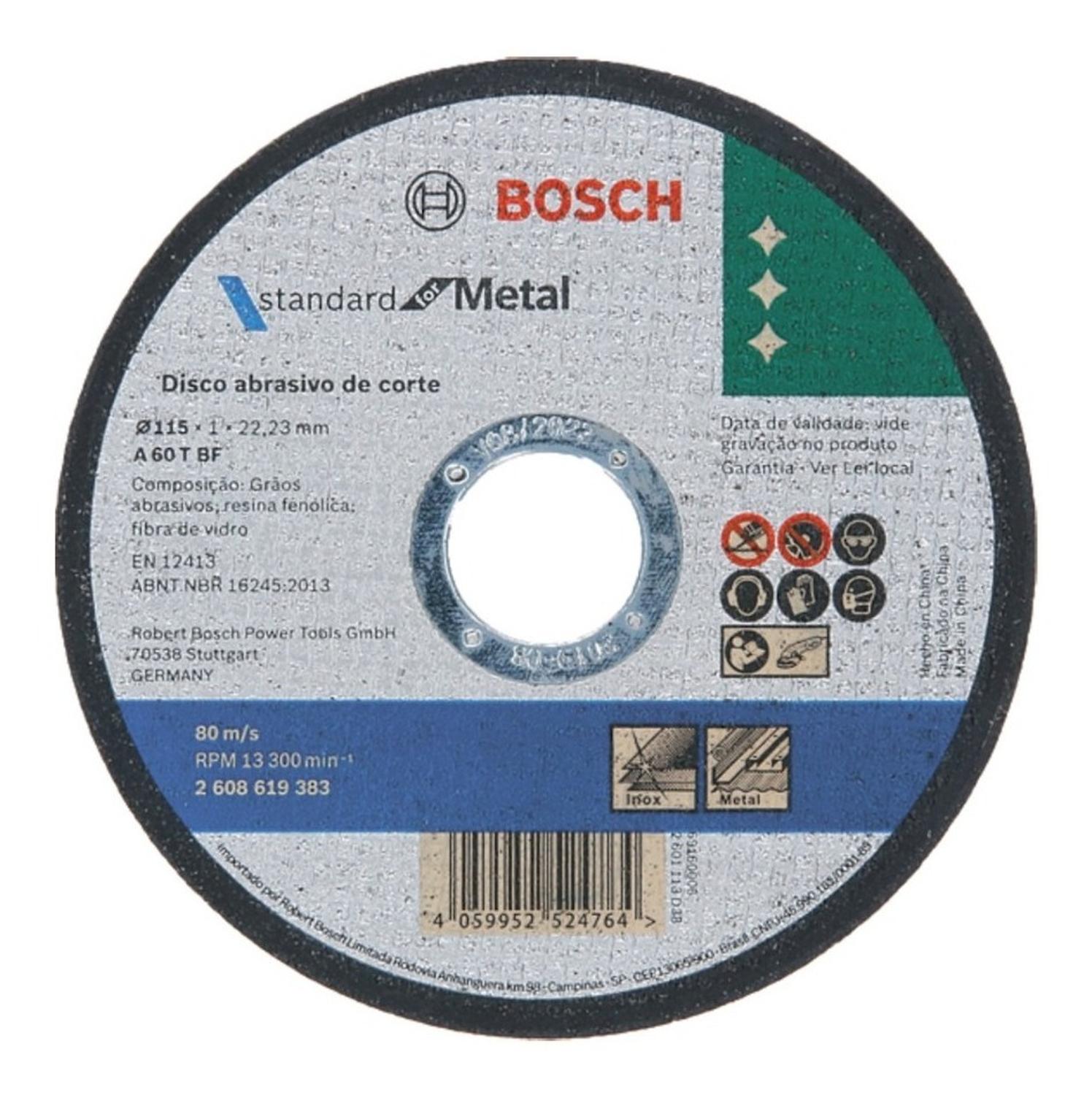 Disco De Corte Standard For Metal 115x1,0mm - Bosch - Herram.cl