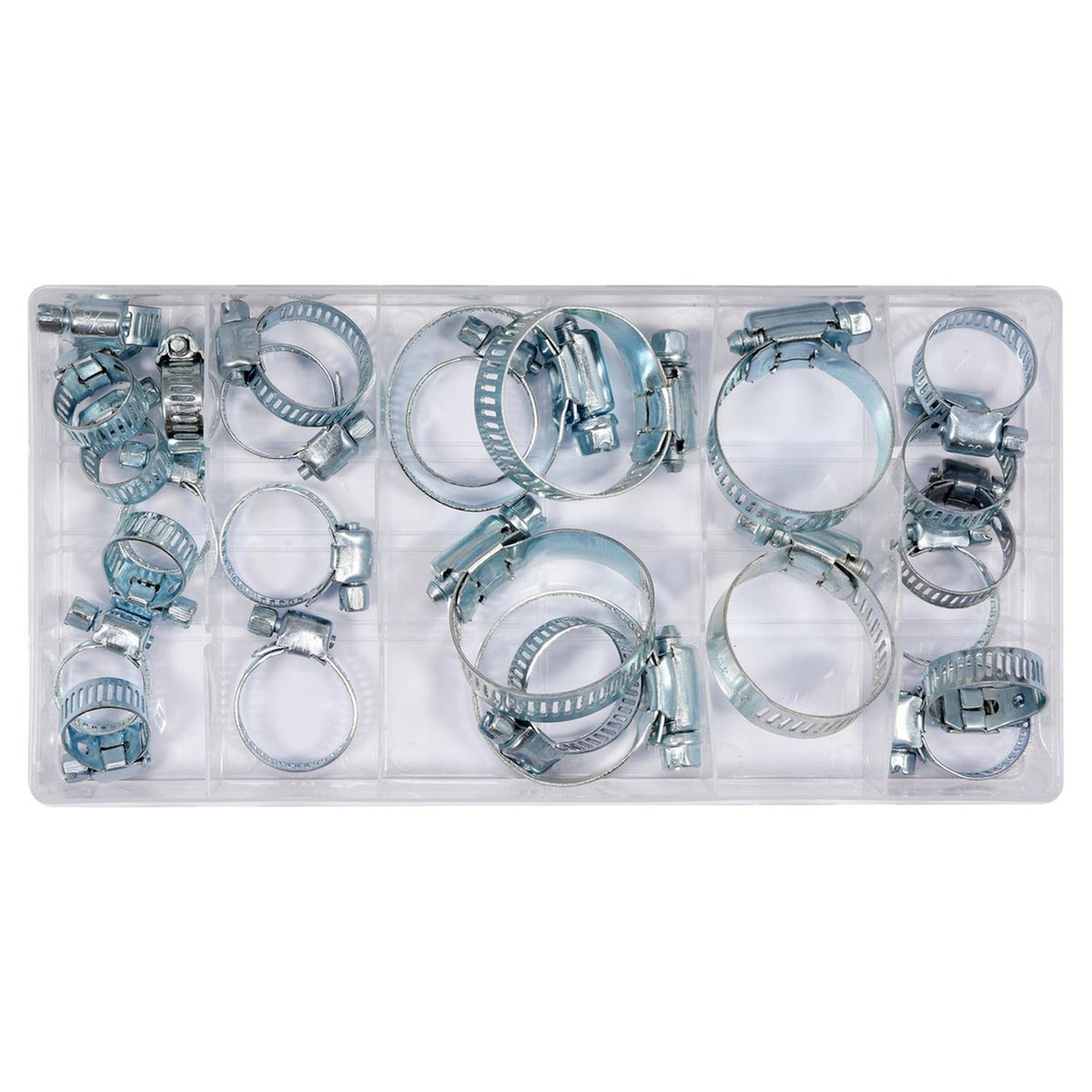 Set 26 Abrazaderas Sinfín Yato YT-06782 Manguera 16-40mm - Herram.cl