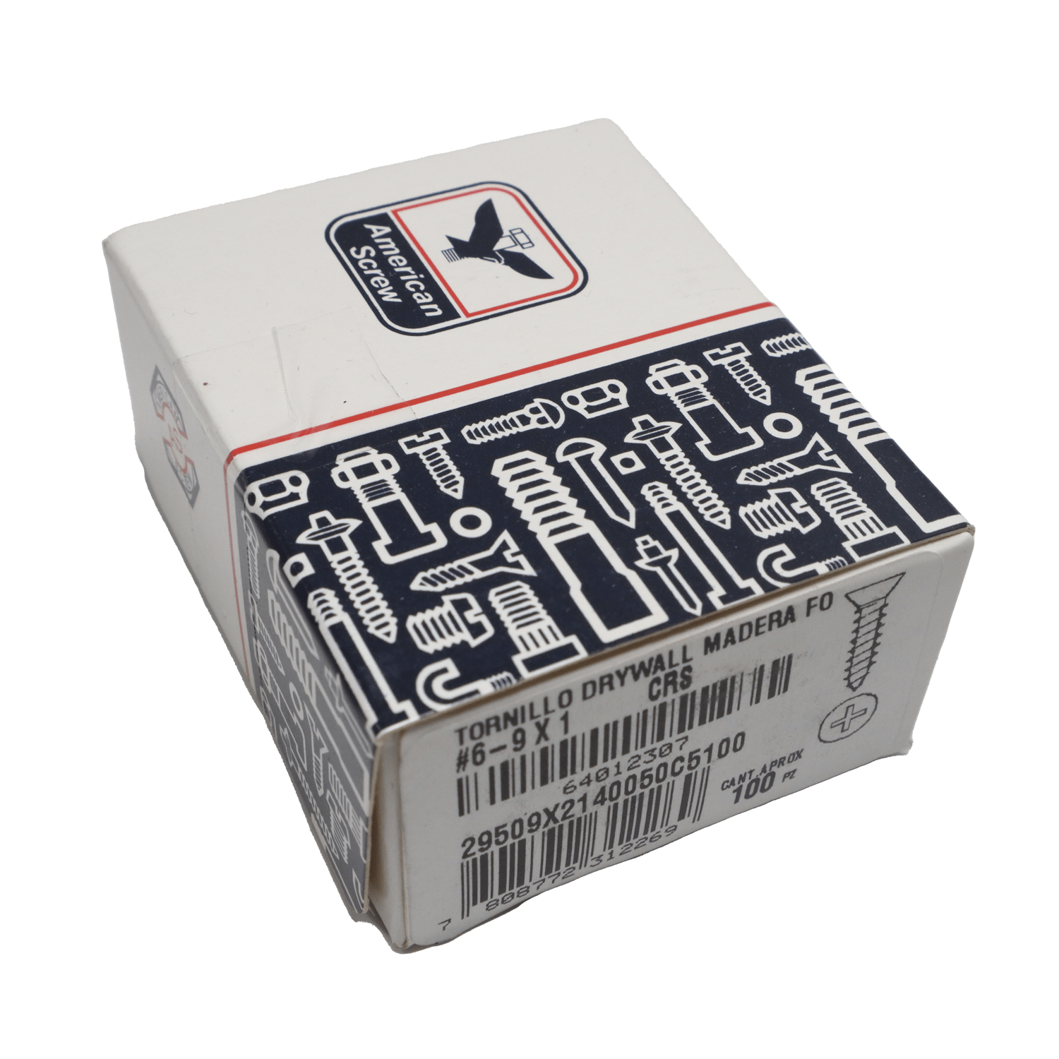 Tornillo DryWall Madera 6 - 9 X 1'' X 100 Uds. American ScreW - Herram.cl