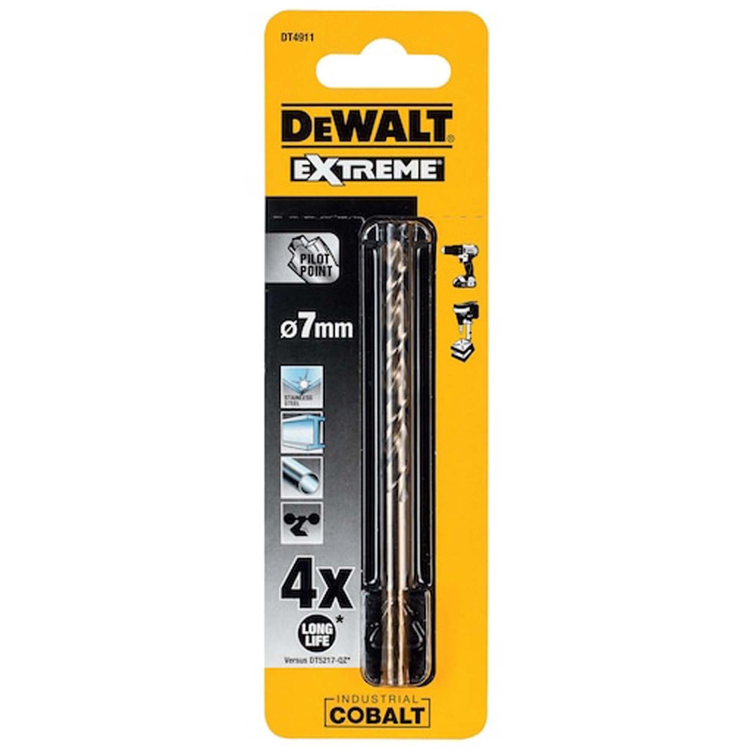 Broca Para Metal HSS - Co 8% 7x109mm - DeWALT - Herram.cl