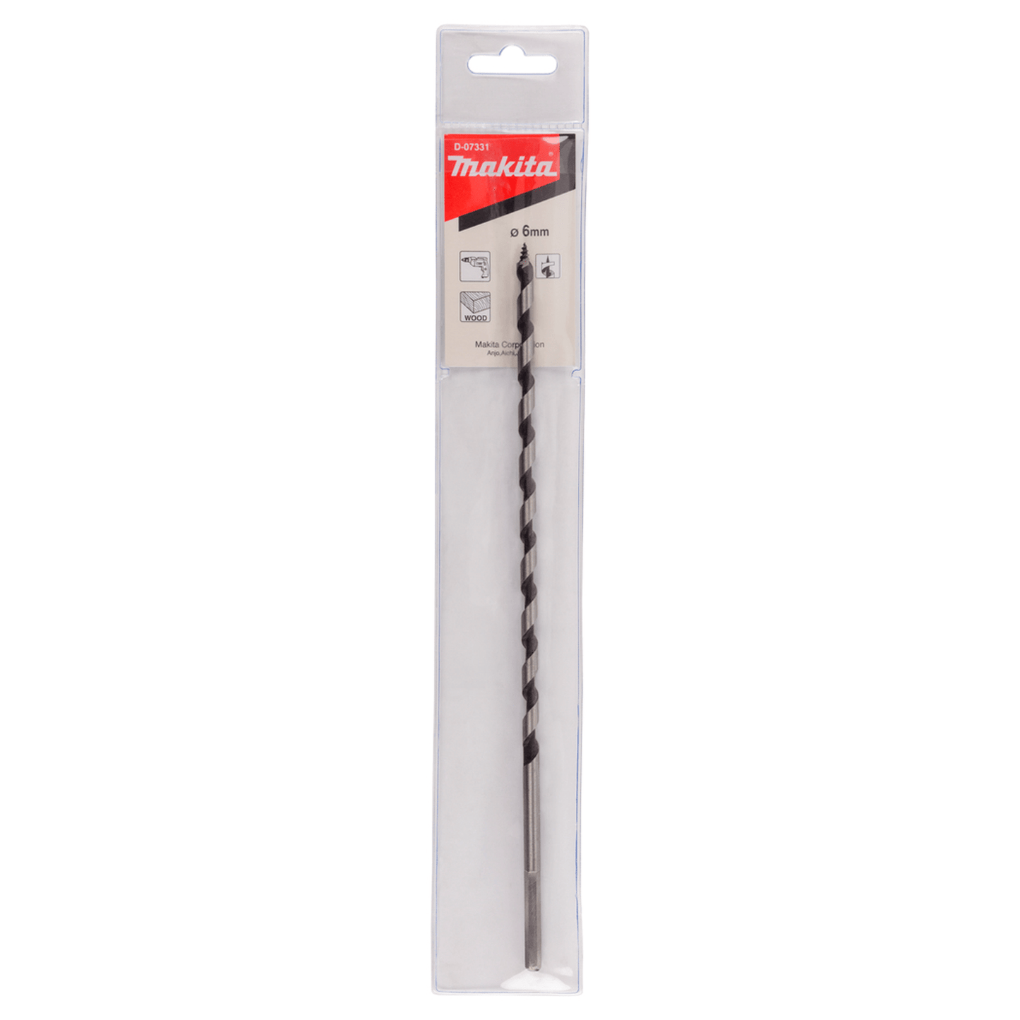 Broca Para Madera 6x180x250mm (Tipo Barreno) - Makita - Herram.cl