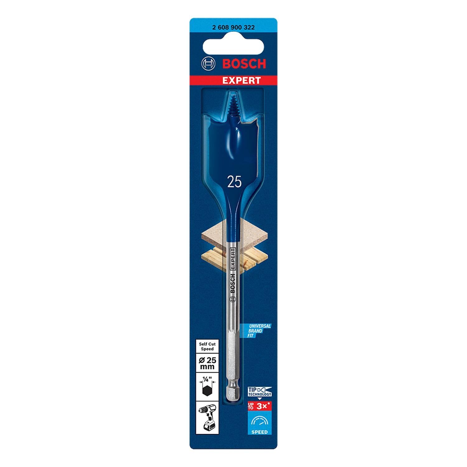 Broca Paleta Expert Self Cut Speed 25 X 152mm – Bosch - Herram.cl