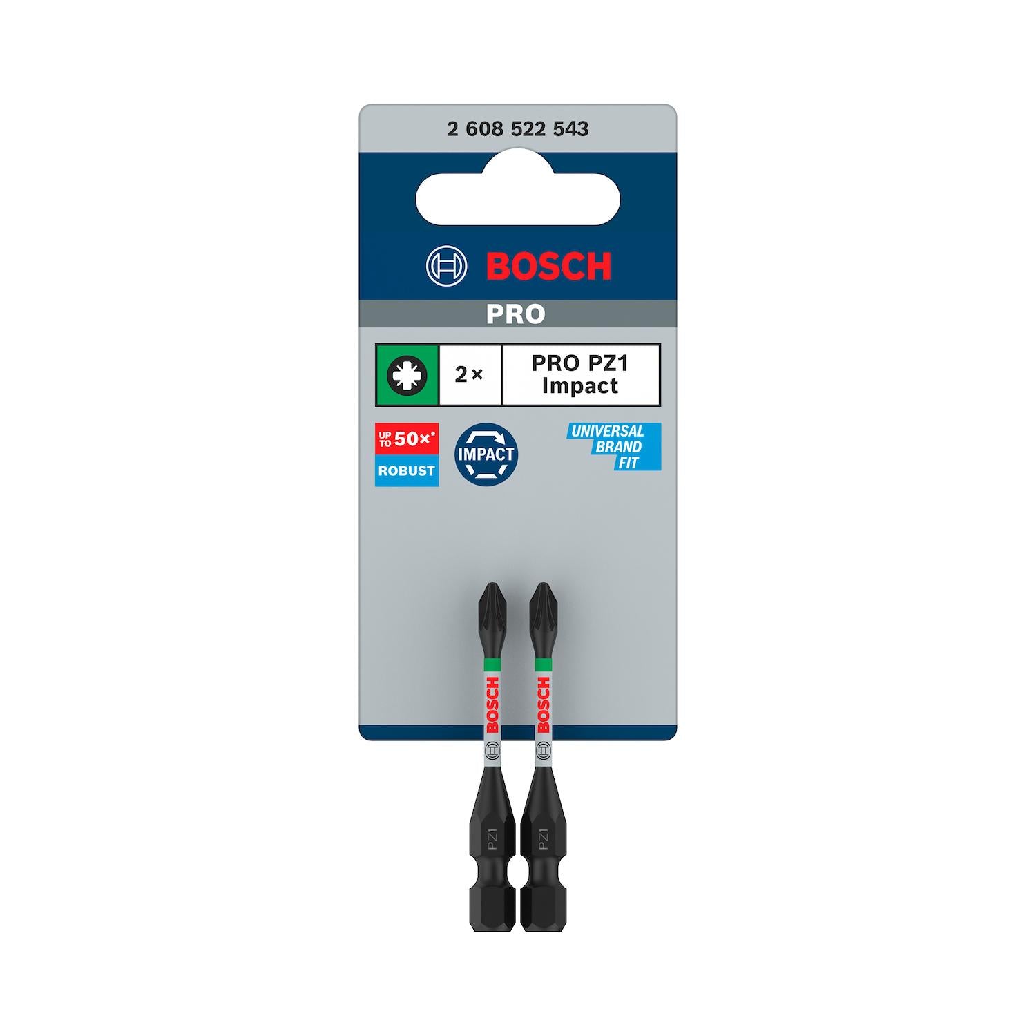 Puntas PRO Impact PZ2x55mm 2 Pzas - Bosch - Herram.cl